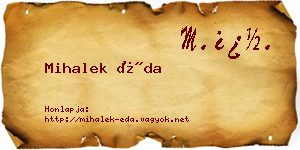 Mihalek Éda névjegykártya